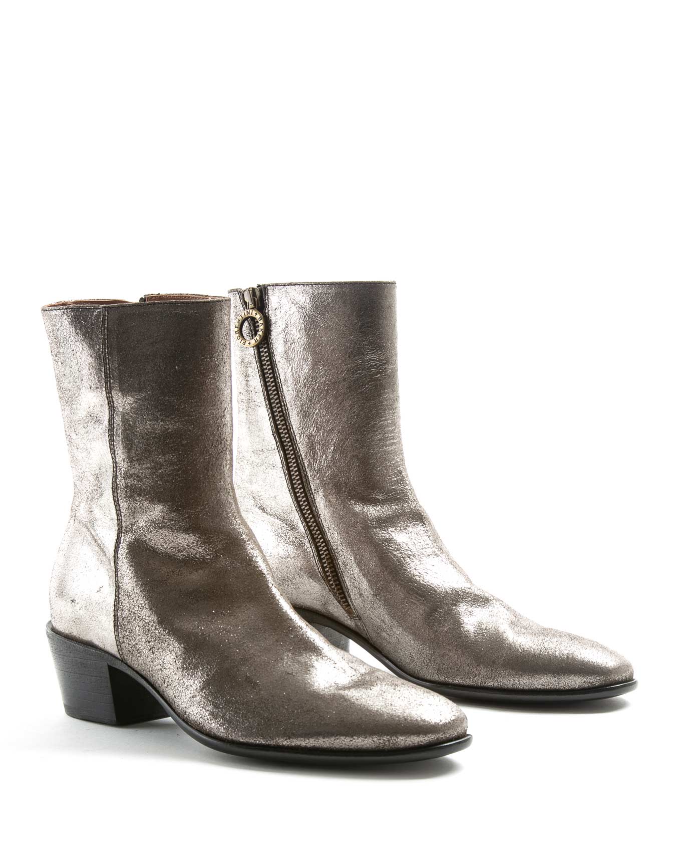 Silver pointed ankle boots shops