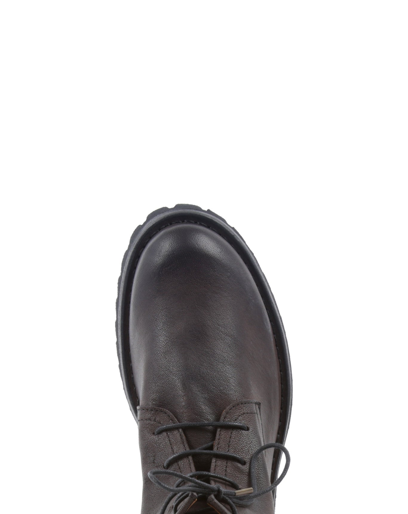 Fiorentini + Baker, ETERNITY MASSIVE M-EZRA, Brown leather lace-up ankle boots with thick rubber sole-Made in Italy-toe