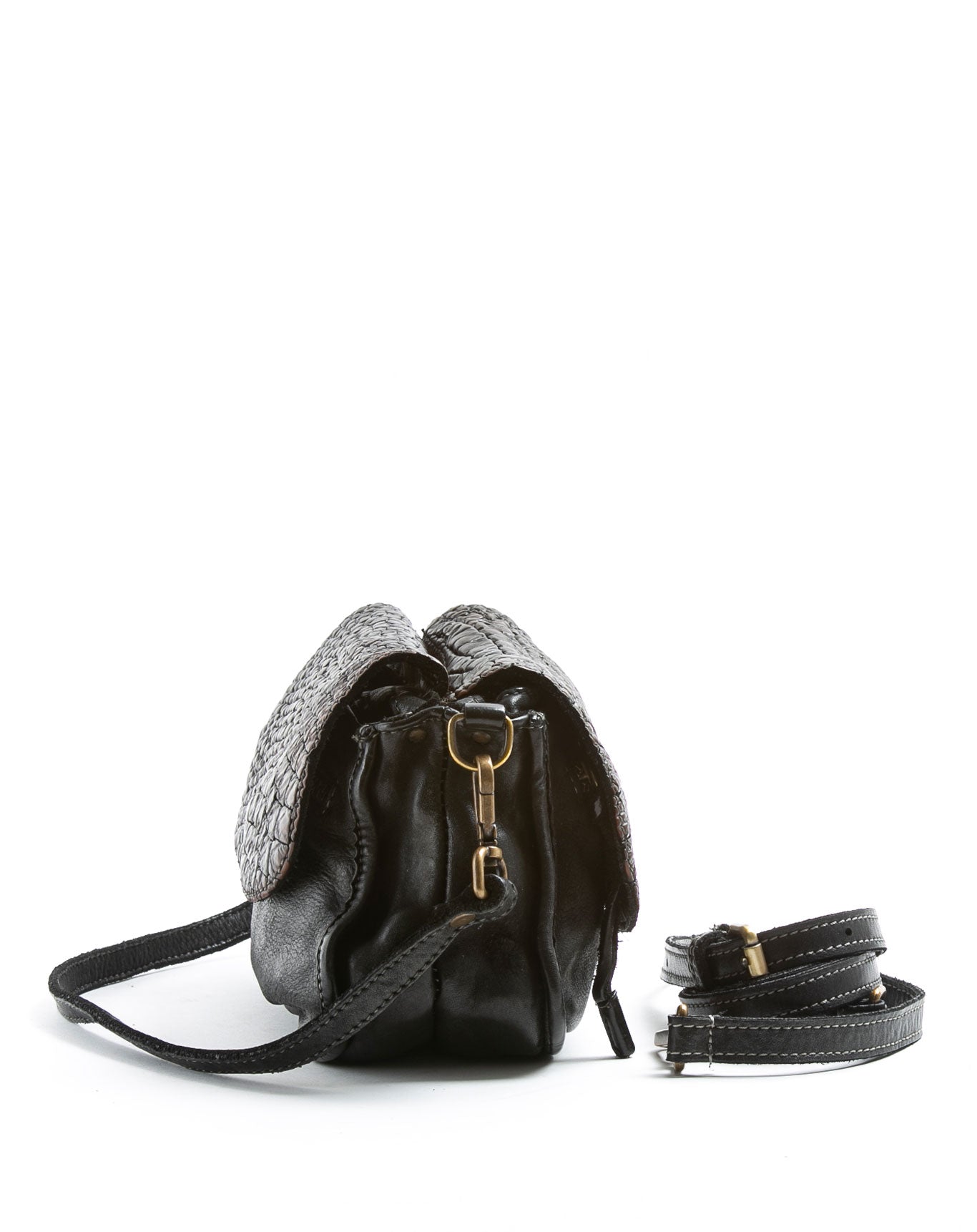 FIORENTINI+BAKER, EMILY, Two sections cross body bag and shoulder bag with adjustable and removable double strap. Made in Italy. Made to last.