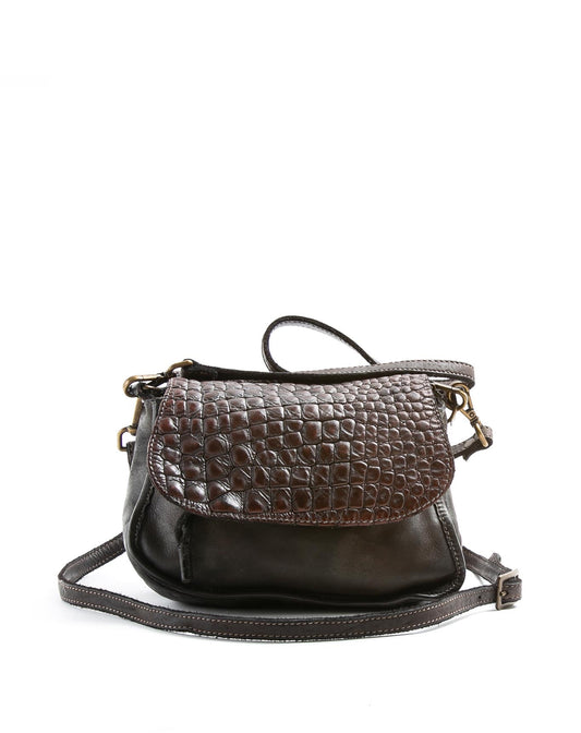 FIORENTINI+BAKER, EMILY, Two sections cross body bag and shoulder bag with adjustable and removable double strap. Made in Italy. Made to last.