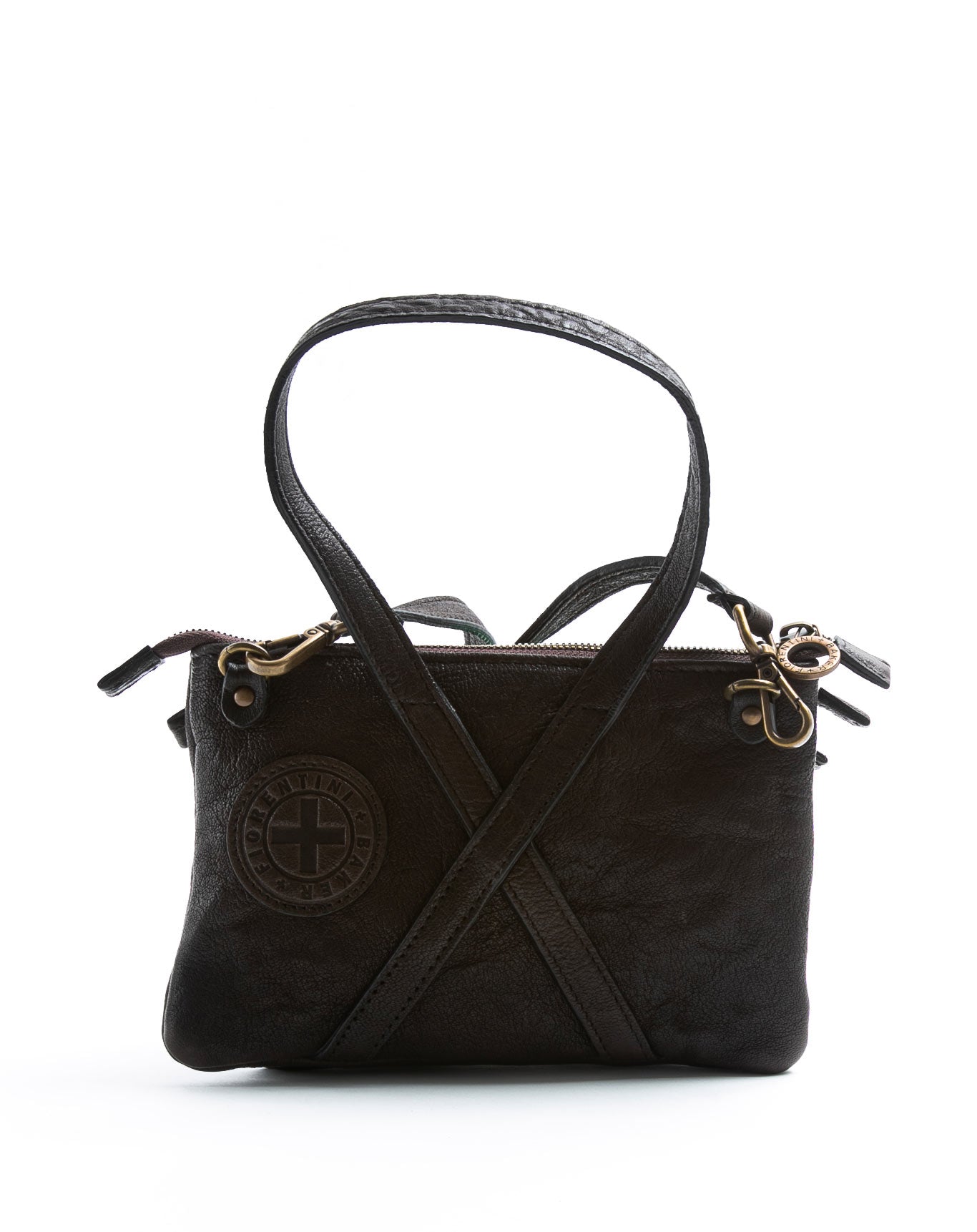 Fiorentini + Baker, LEMA, Black leather tree pockets crossbody leather bag-Made in Italy-back