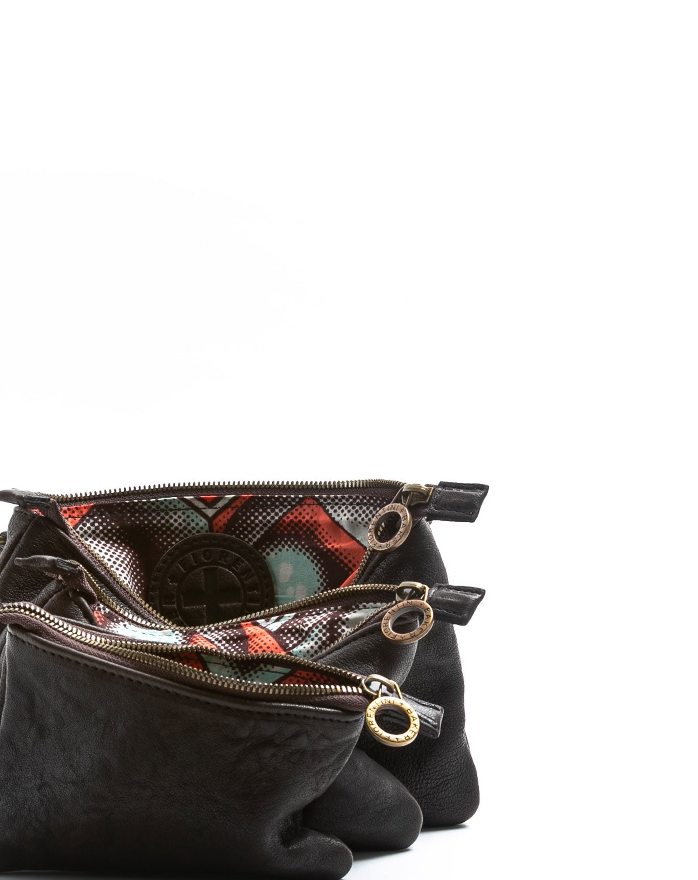 Fiorentini + Baker, LEMA, Black leather tree pockets crossbody leather bag-Made in Italy-detail