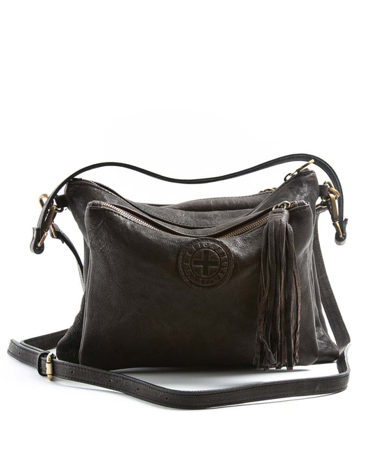 FIORENTINI+BAKER, FUTURA, Tree pockets cross body bag and shoulder bag with tassels. Made in Italy. Made to last.