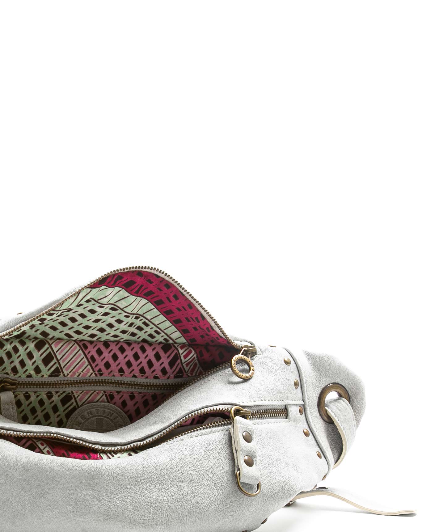 Fiorentini + Baker, FRA, White leather multi pockets crossbody bag-Made in Italy-detail