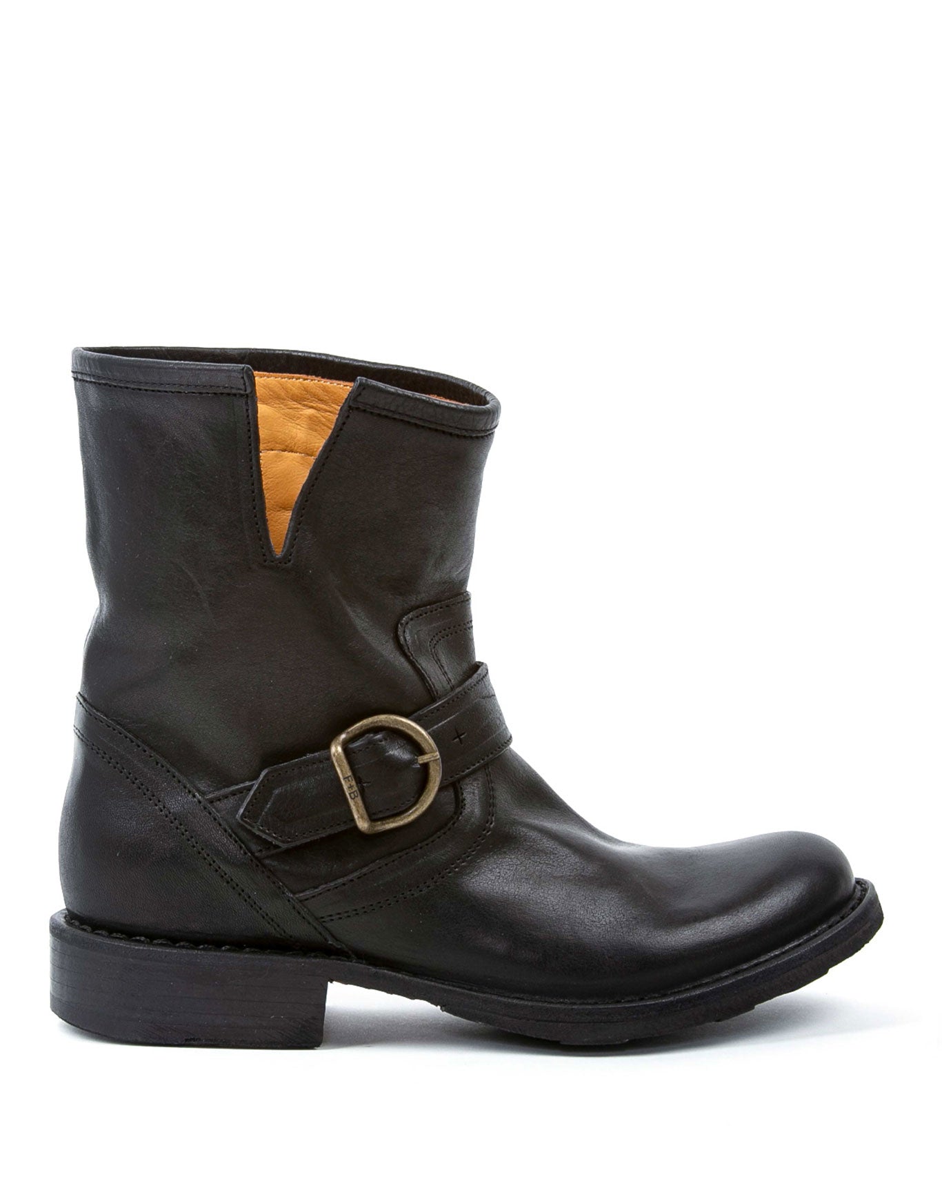 Fiorentini + Baker, ETERNITY ELI, Black leather ankle biker boots with adjustable strap and inside zip-Made in Italy-side