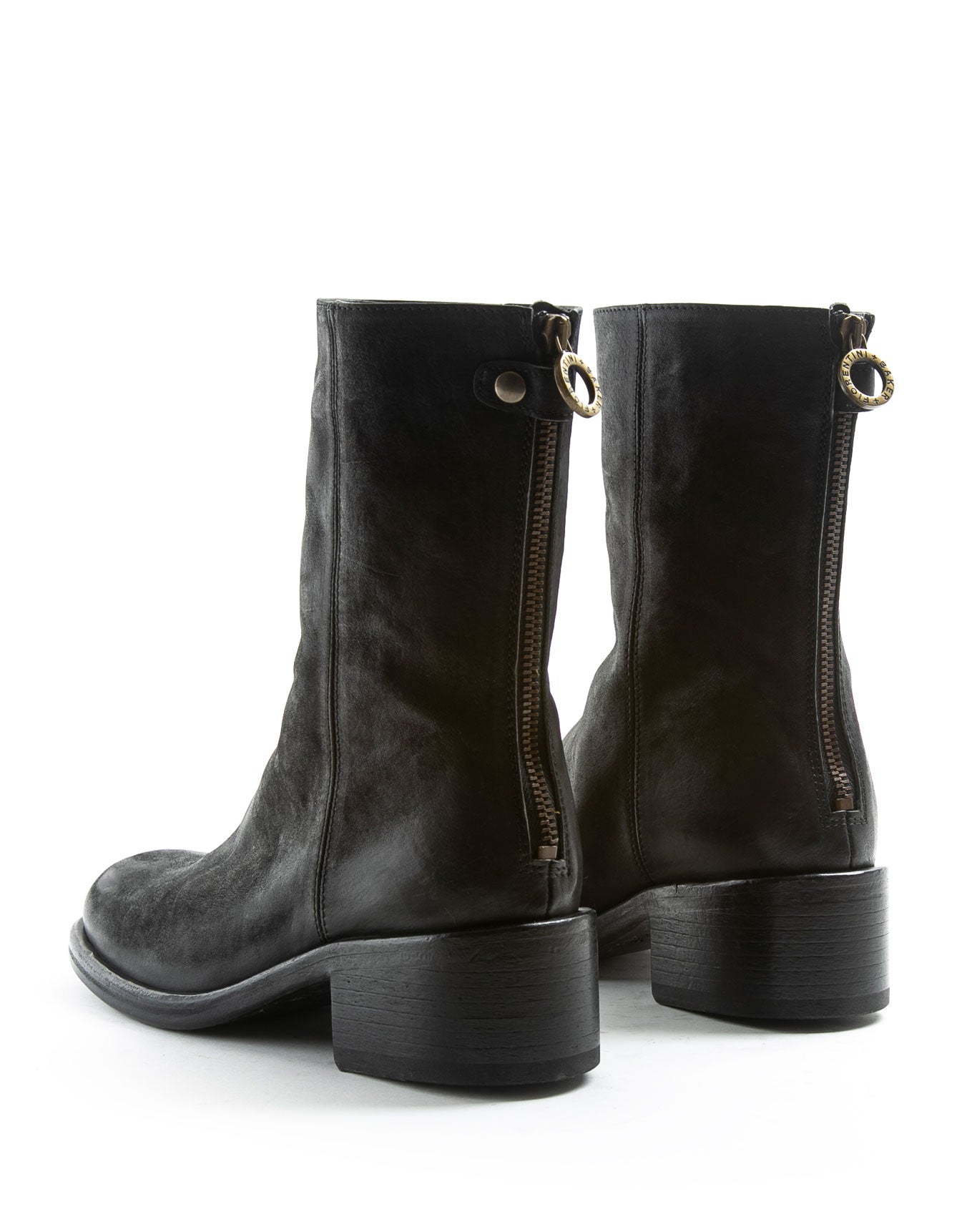 FIORENTINI + BAKER, MIX MENNY, Leather tall ankle boot with rear zip. Bold boots inspired by vintage campus and biker boots. Handcrafted by skilled artisans. Made in Italy. Made to last.