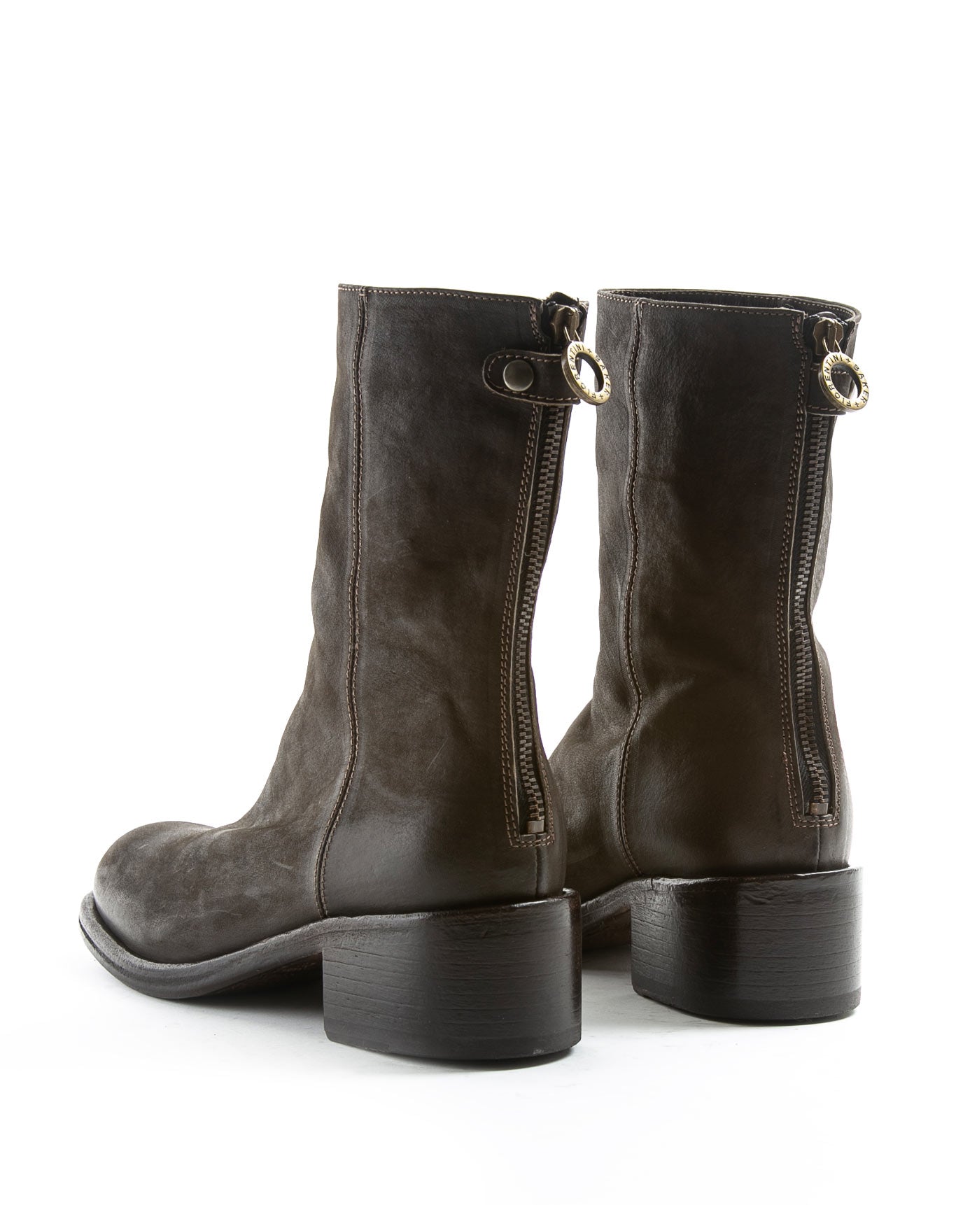 FIORENTINI + BAKER, MIX MENNY, Leather tall ankle boot with rear zip. Bold boots inspired by vintage campus and biker boots. Handcrafted by skilled artisans. Made in Italy. Made to last.