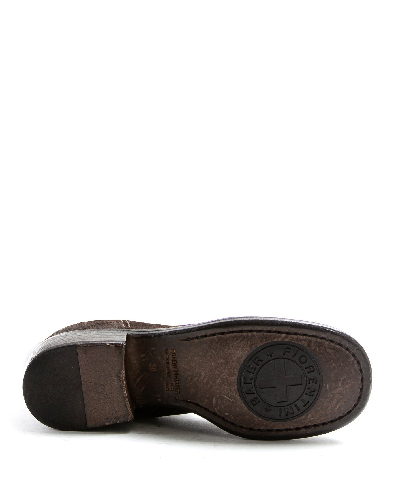 Fiorentini + Baker, MIX MOLLY, Brown suede mid-calf boots with squared toe and 5cm heel-Made in Italy-sole