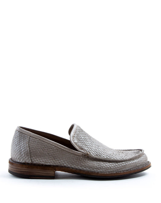 Fiorentini + Baker, FRATERNITY FLOW, Silver laser cut leather loafer-Made in Italy-side