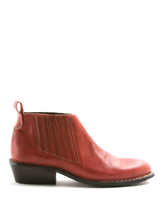 RAY Red Leather Boots
