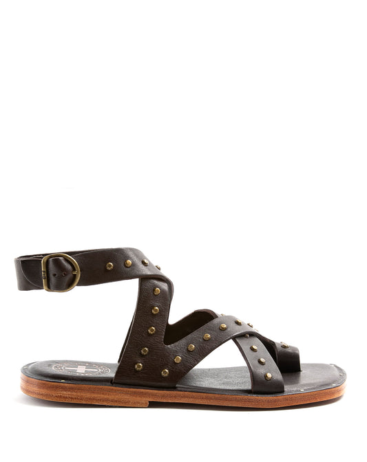 ZIS Brown Leather Sandals