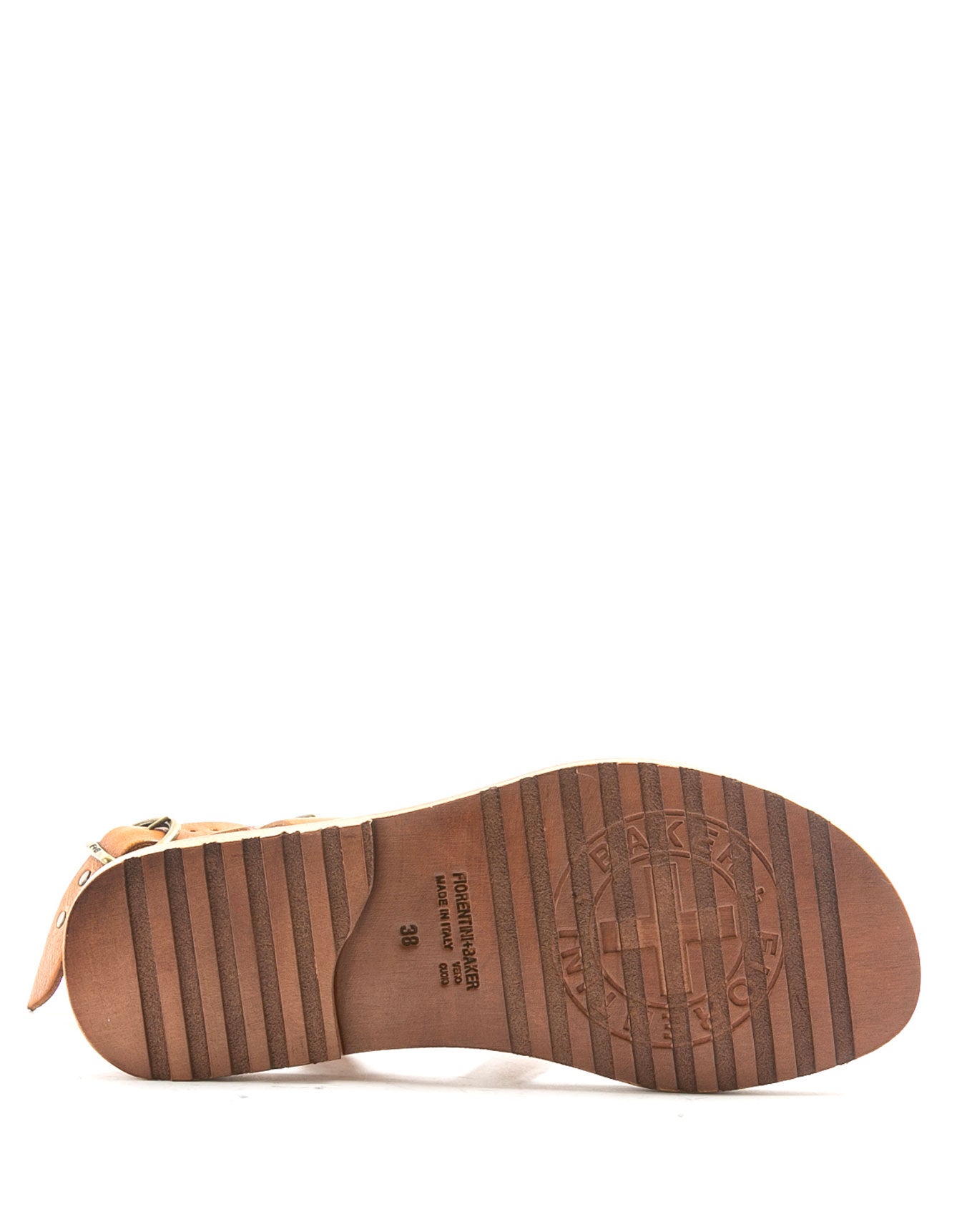Fiorentini + Baker, ZANTE ZENS, Tan leather sandal with buckled straps and studs-Made in Italy-sole