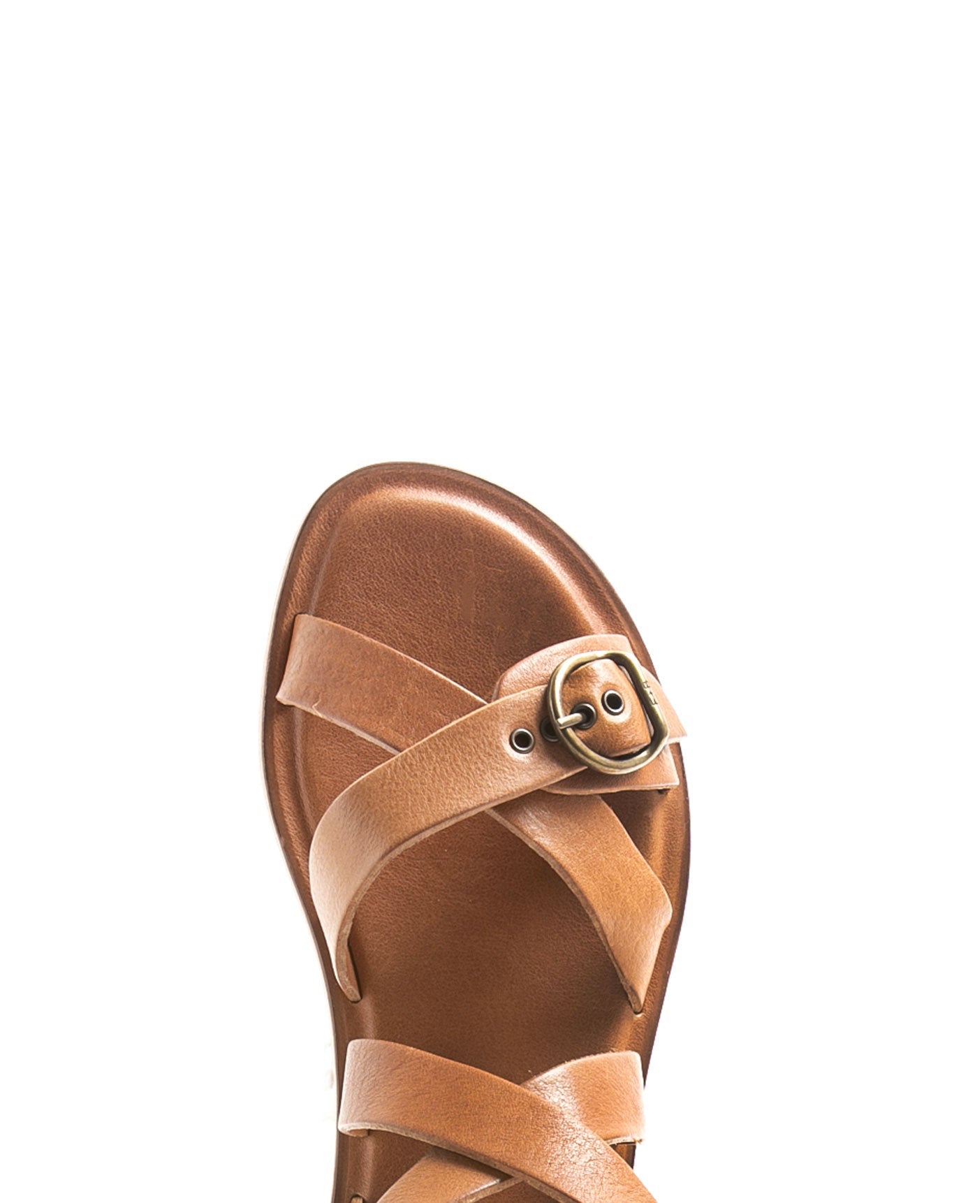 Fiorentini + Baker, ZANTE ZIVAS, Light brown leather sandals with buckled straps-Made in Italy-toe