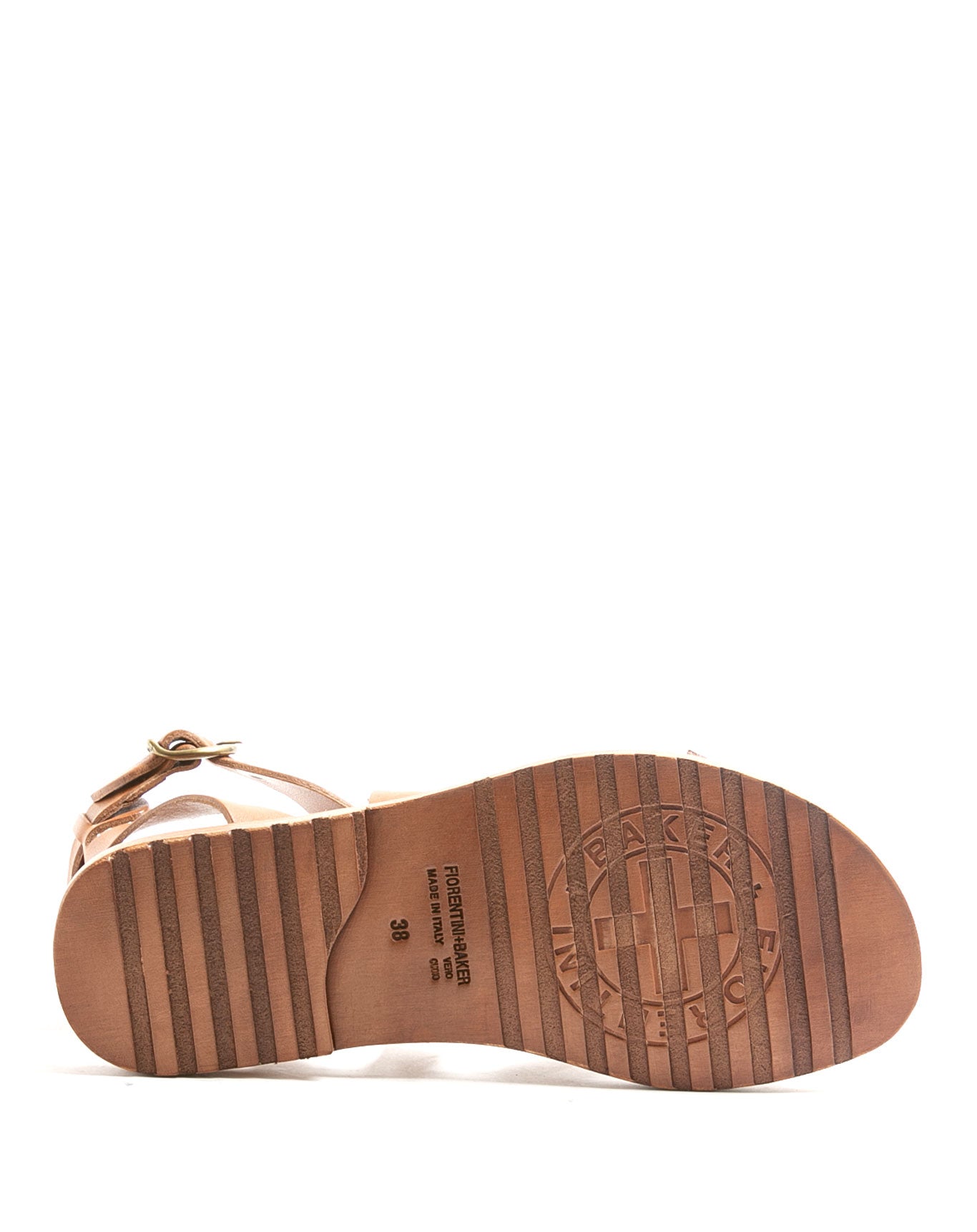 Fiorentini + Baker, ZANTE ZIVAS, Light brown leather sandals with buckled straps-Made in Italy-sole