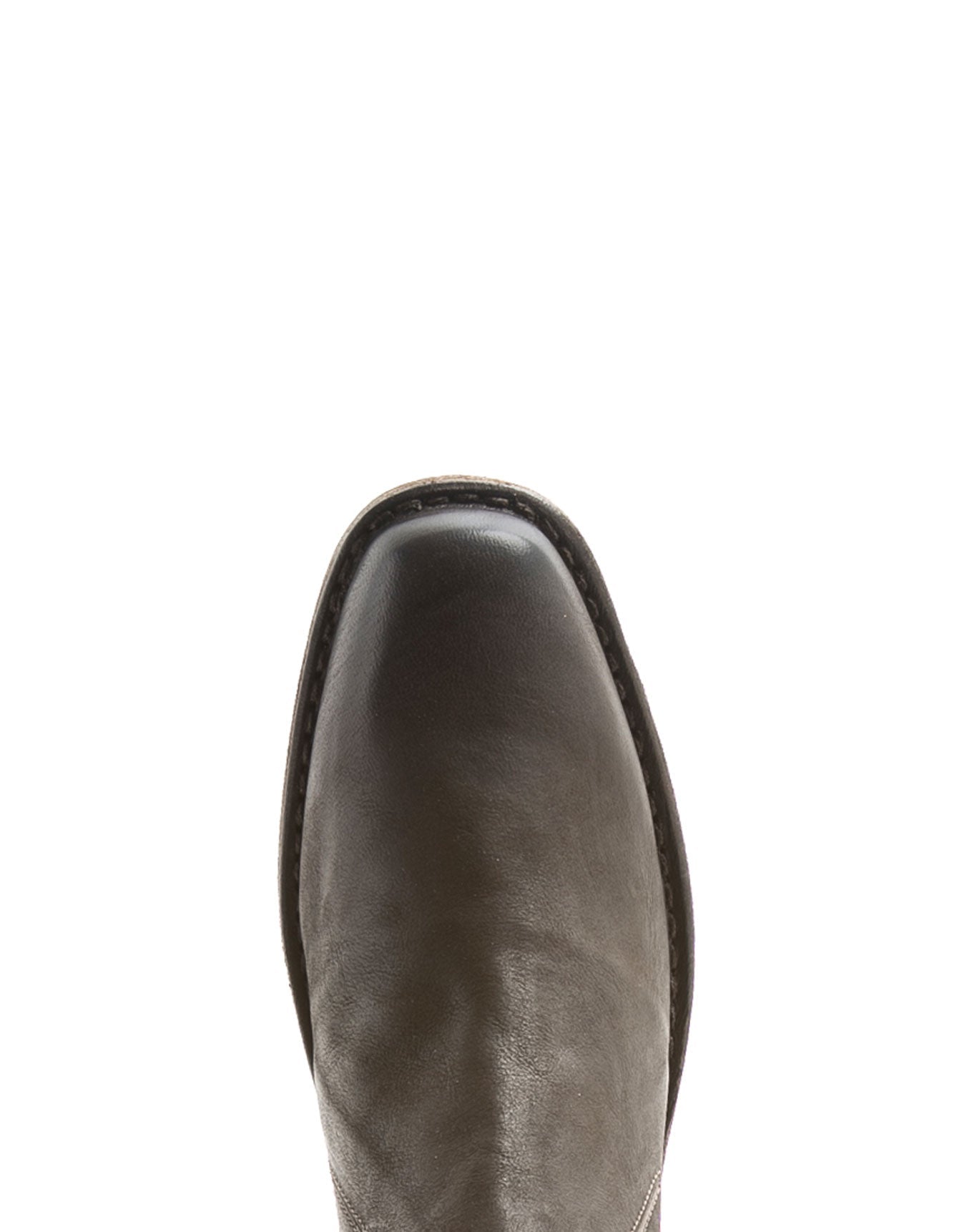 Fiorentini + Baker, CUBAN CLU, Women pull-on short ankle boots with Cuban heel and elasticated side panels in coffee brown leather-Made in Italy-toe