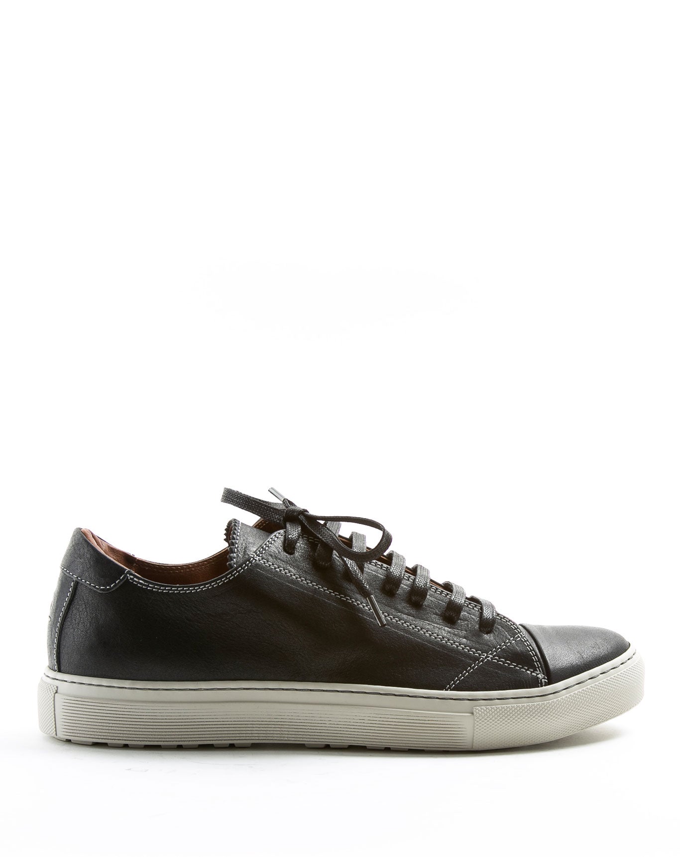 Fiorentini + Baker, BOLT BEXY, Black leather lace-up sneaker-Made in Italy-side