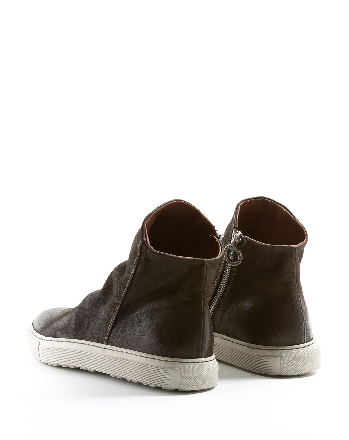 Fiorentini + Baker, BOLT BIEL, Brown leather sneakers boot with inside zip-Made in Italy-back