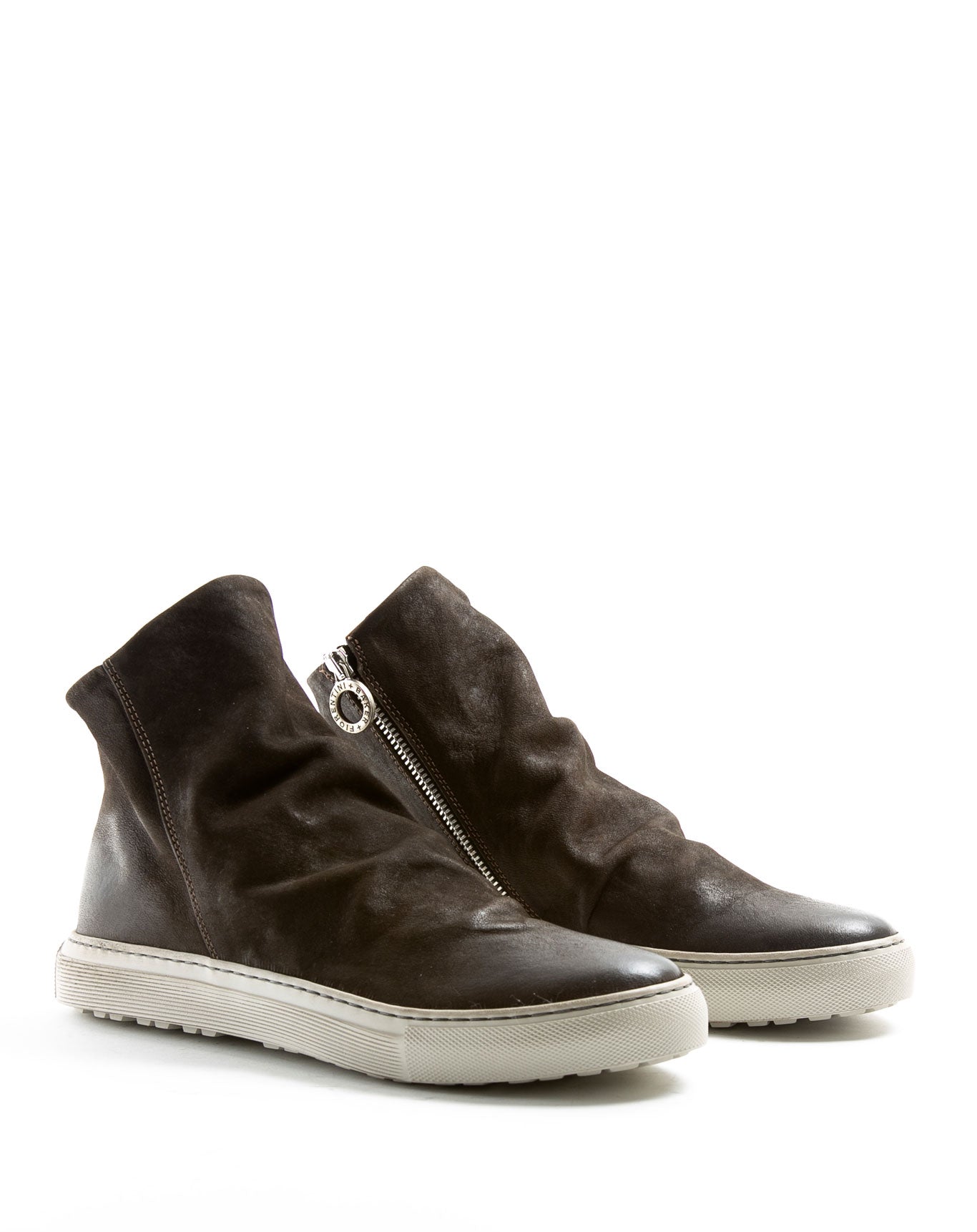 Fiorentini + Baker, BOLT BIEL, Brown leather sneakers boot with inside zip-Made in Italy-lateral