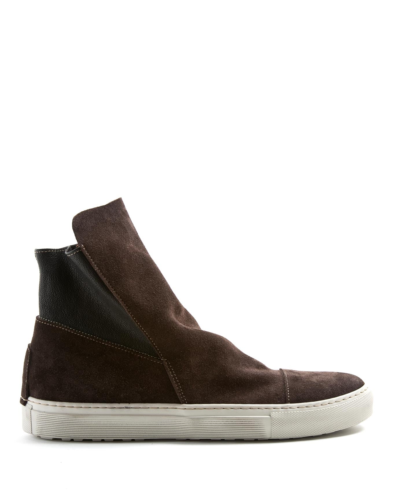 Fiorentini + Baker, BOLT BRET, Brown suede sneaker boots with ruched vamp and inside zip-Made in Italy-side