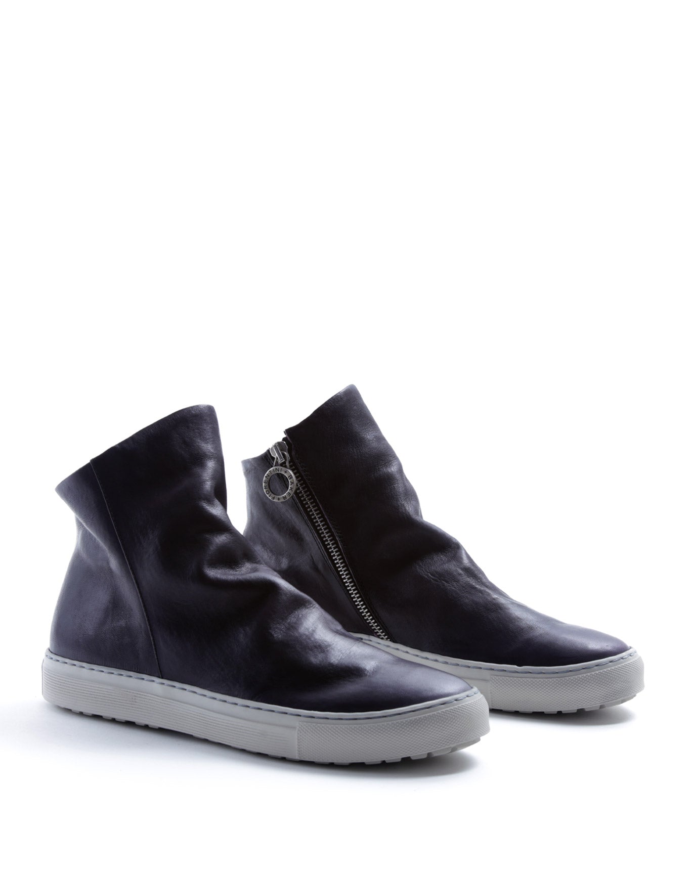 Fiorentini + Baker, BOLT BIEL, Purple leather sneaker boot with inside zip-Made in Italy-lateral