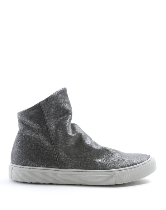 Fiorentini + Baker, BOLT BIEL, Silver leather sneaker boots with inside zip-Made in Italy-side
