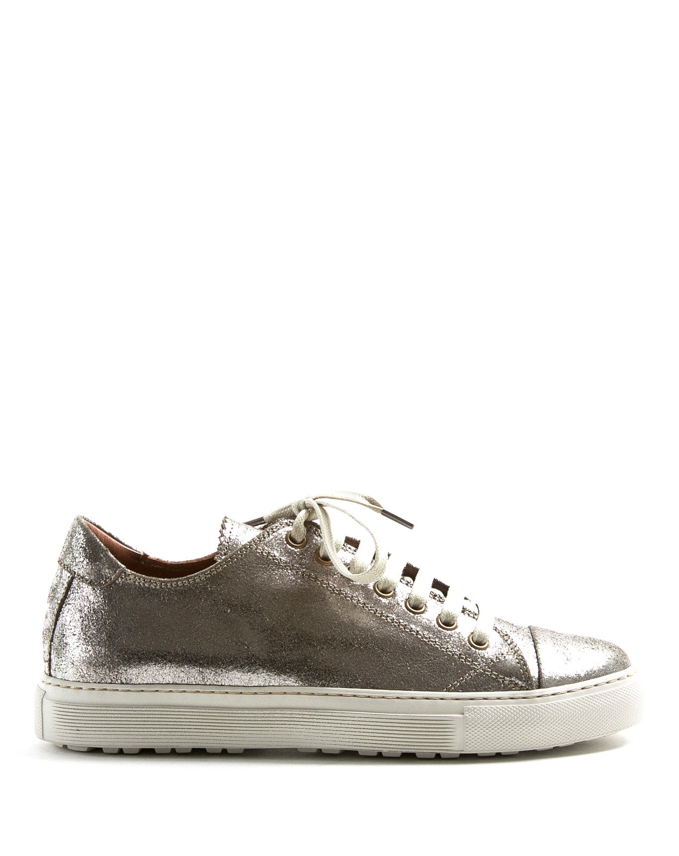 Fiorentini + Baker, BOLT BEXY, Gunmetal leather lace-up sneakers-Made in Italy-side