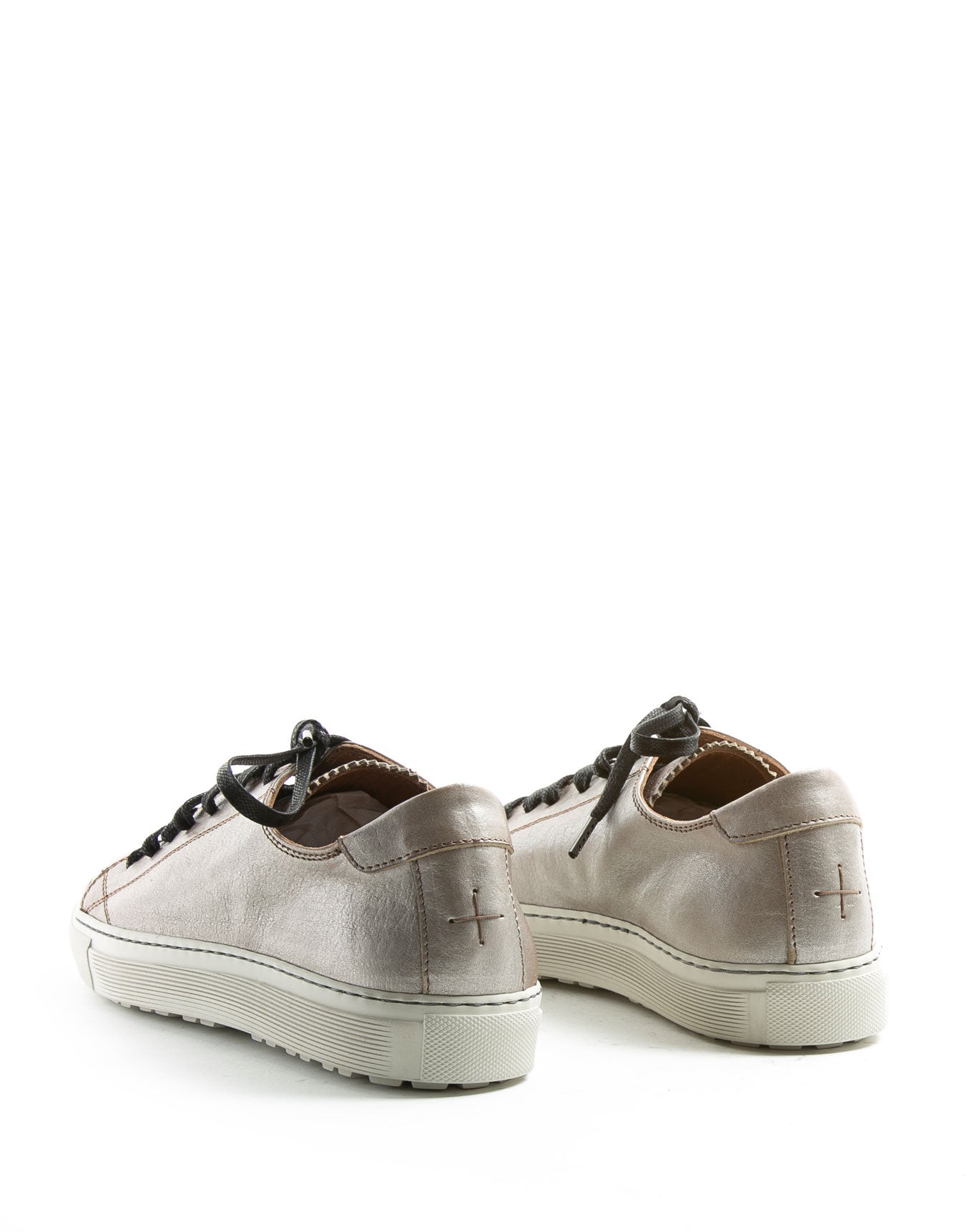 Fiorentini + Baker, BOLT BEXY, Silver leather lace-up sneakers-Made in Italy-back