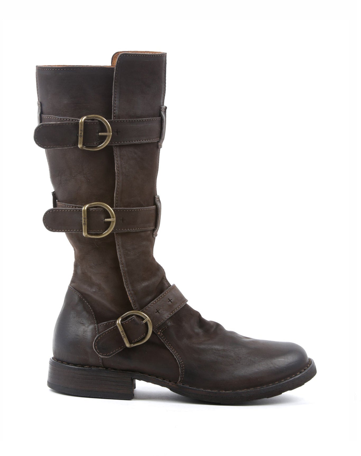 7040 Brown Leather Boots
