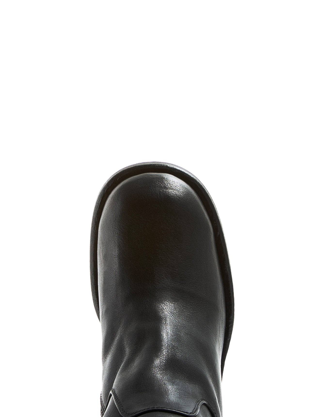 Fiorentini + Baker, MIX MINK, Black leather knee high boots with inside zip, squared toe and 5cm heel-Made in Italy-toe