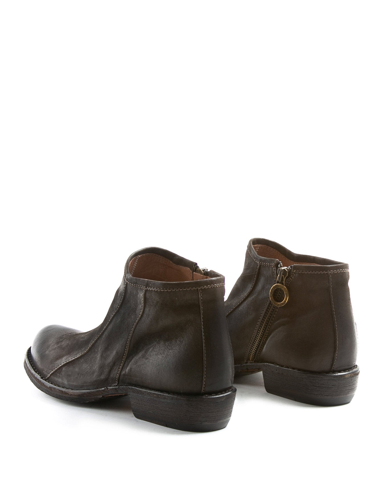 Fiorentini + Baker, CARNABY CARP, Brown leather women ankle boots with inside zip and slightly pointed toe-Made in Italy-back