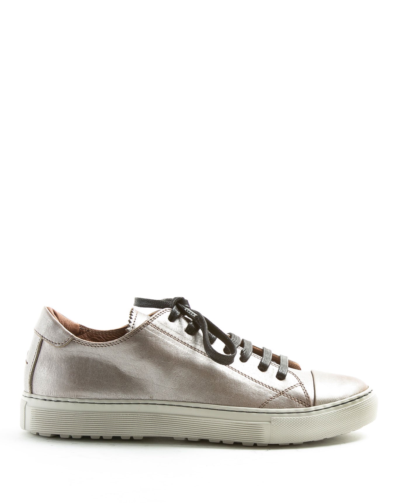 Fiorentini + Baker, BOLT BEXY, Silver leather lace-up sneakers-Made in Italy-side