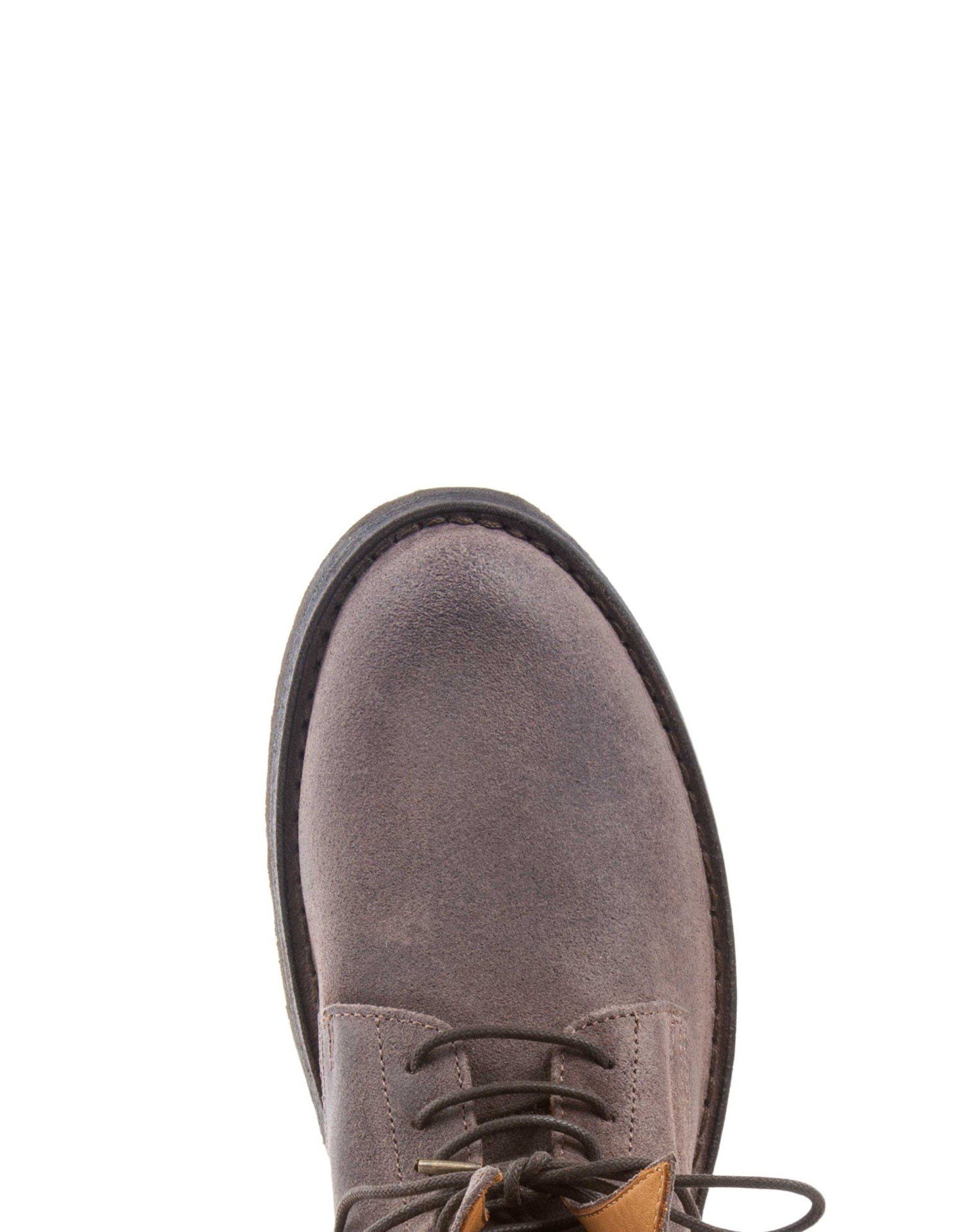 Fiorentini + Baker, ETERNITY 745, Brown suede lace-up ankle boot-Made in Italy-toe