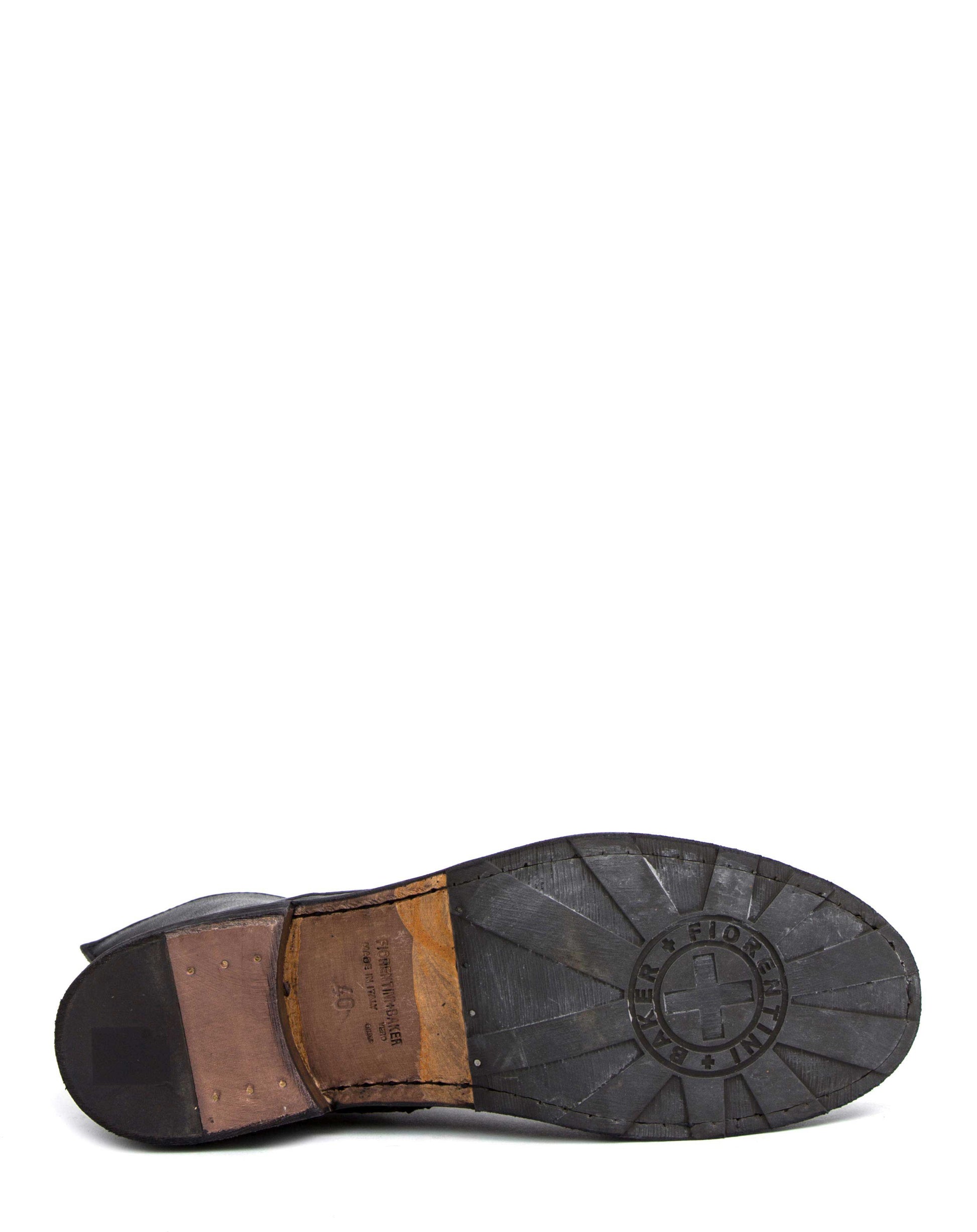 Fiorentini + Baker, ETERNITY ELF, Black smooth leather ankle boots with slightly ruched vamp and inside zip-Made in Italy-sole