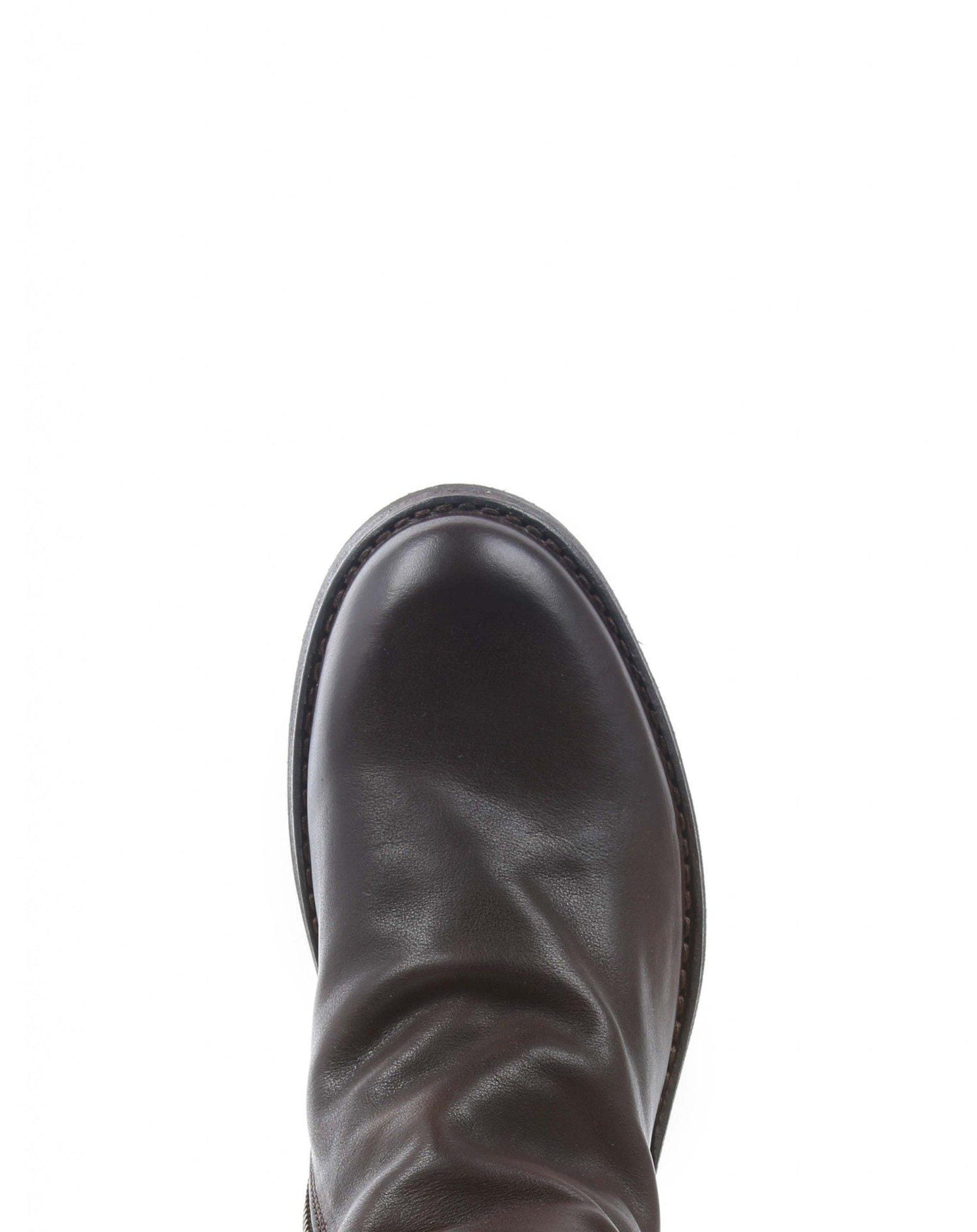 Fiorentini + Baker, ETERNITY ELF, Black smooth leather ankle boots with slightly ruched vamp and inside zip-Made in Italy-toe