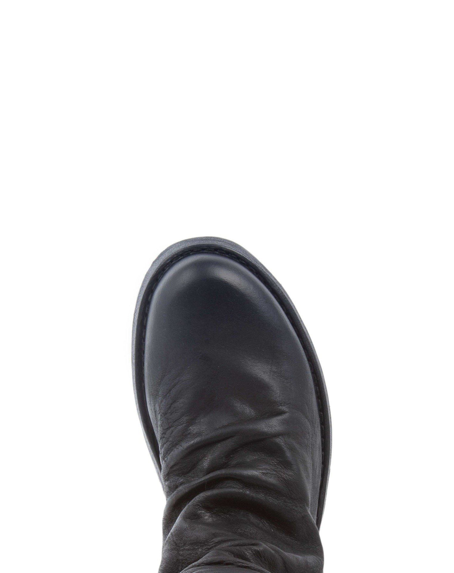 Fiorentini + Baker, ETERNITY EVEN, Tall ankle boots with slightly ruched vamp and rear zip in reversed black leather-Made in Italy-toe
