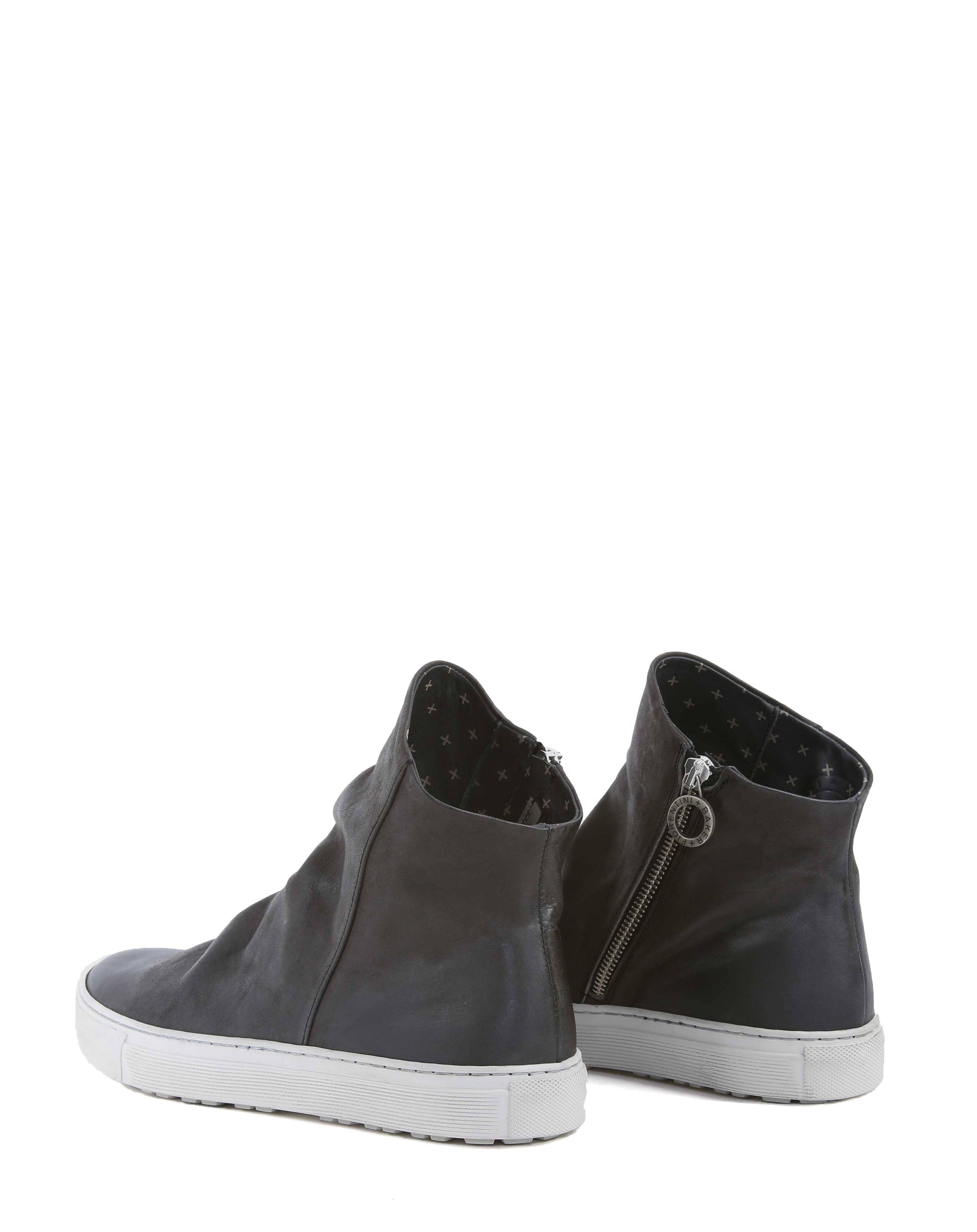 Fiorentini + Baker, BOLT BIEL, Grey leather sneaker boots with inside zip-Made in Italy-back