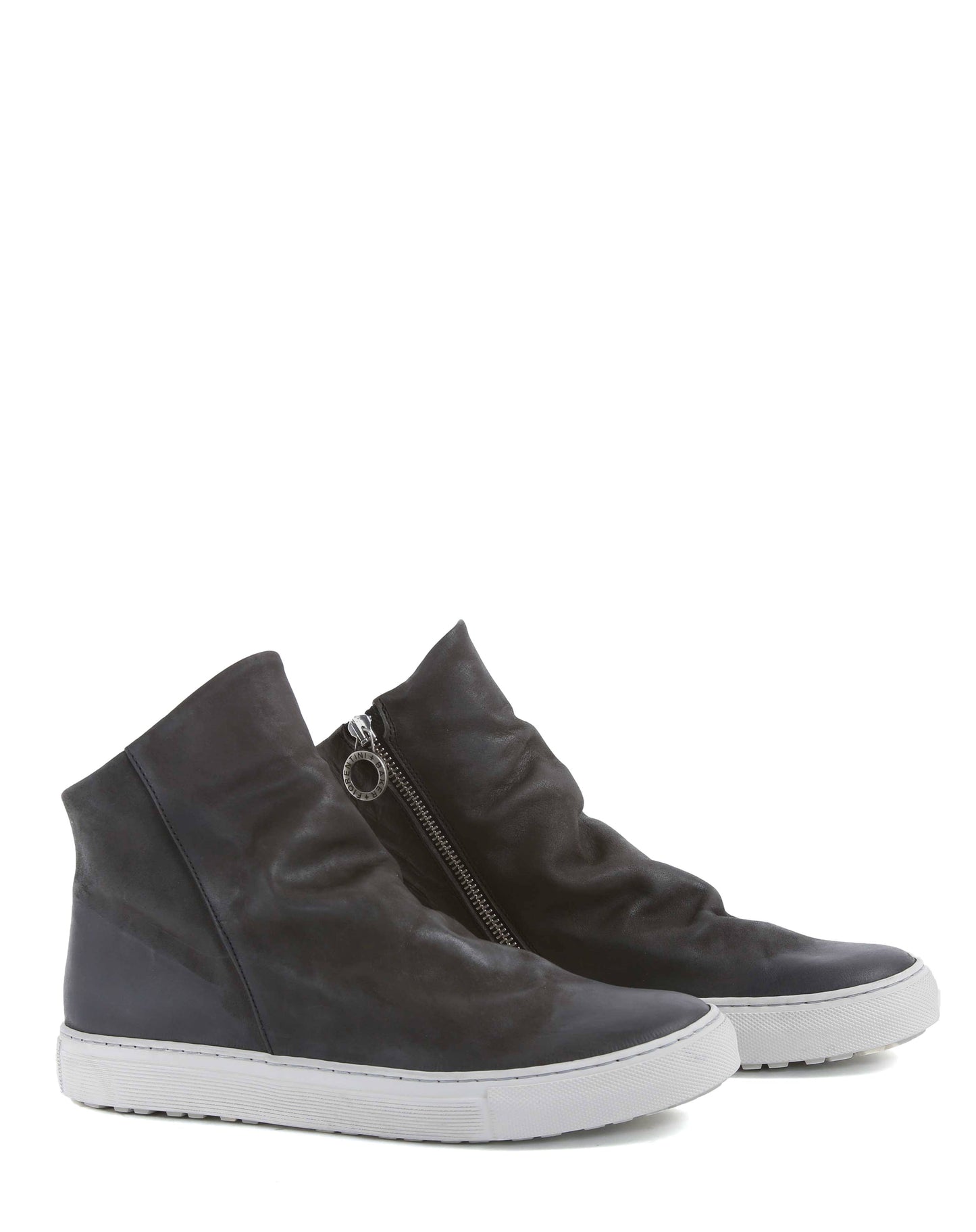 Fiorentini + Baker, BOLT BIEL, Grey leather sneaker boots with inside zip-Made in Italy-lateral