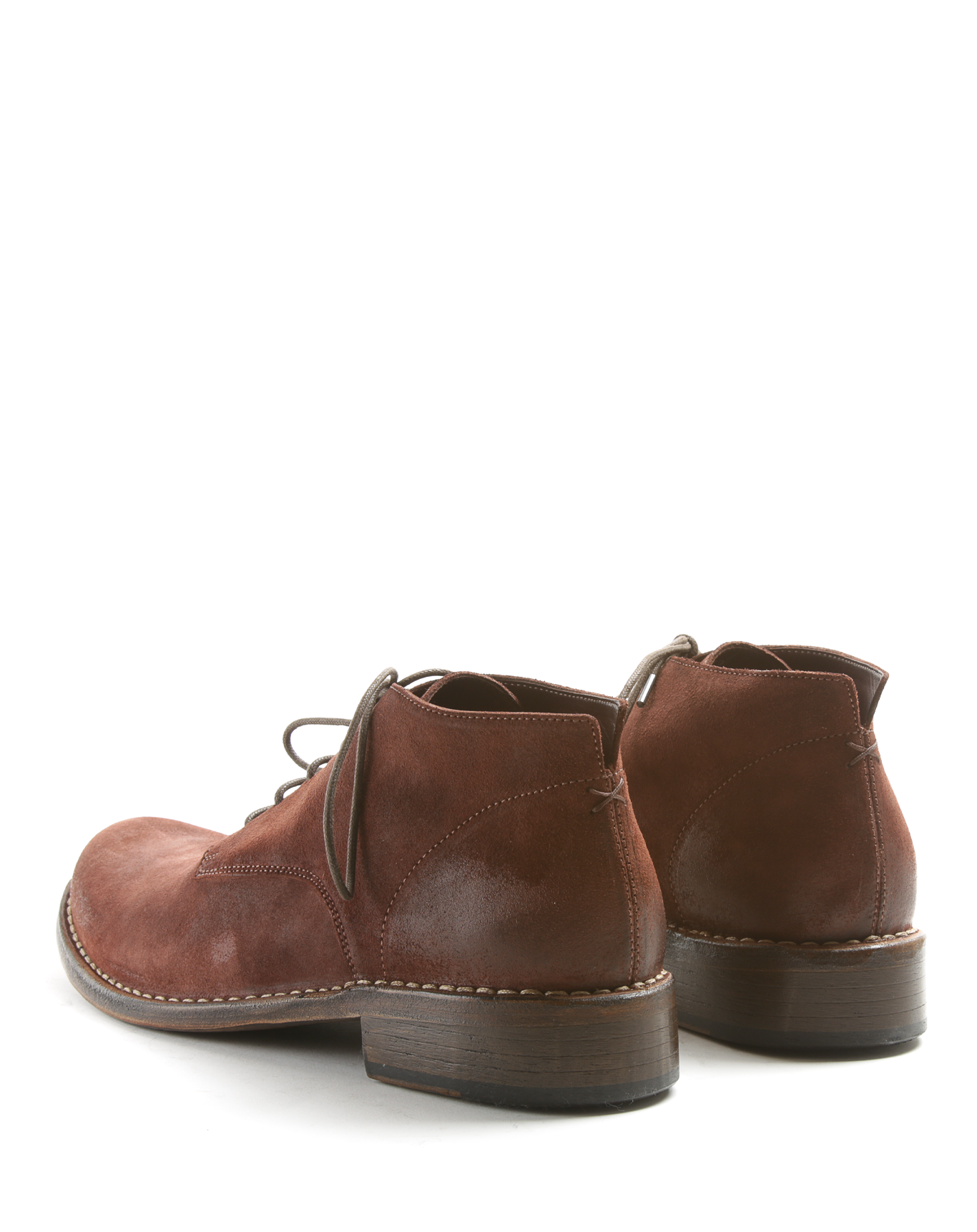 FEDD Bordeaux crust leather lace-up boots