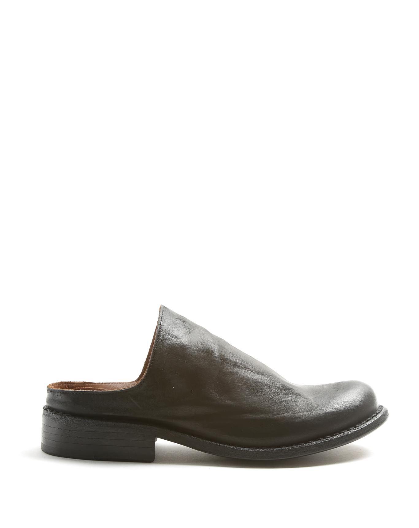 FREYA Black Leather Mules