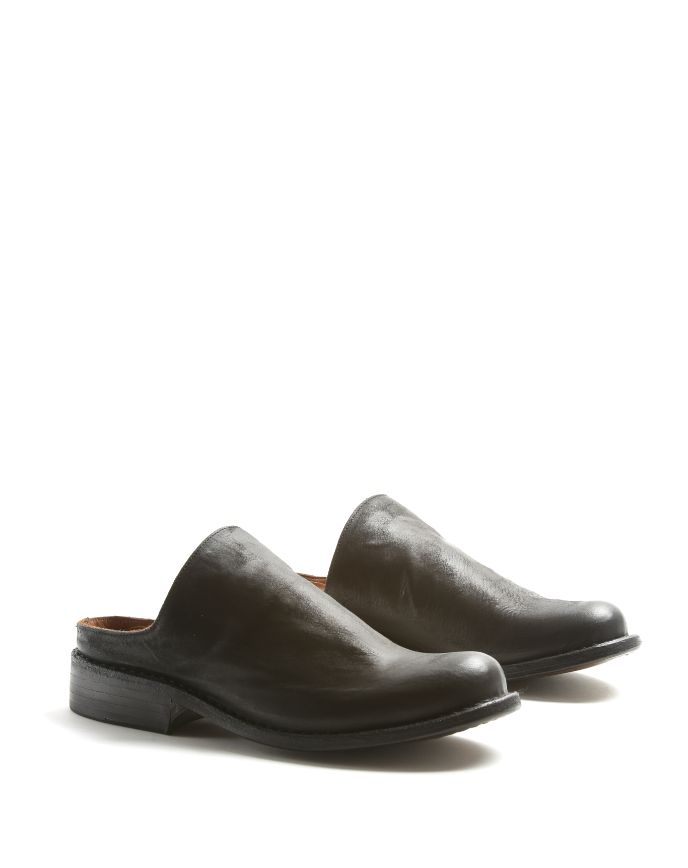 FREYA Black Leather Mules