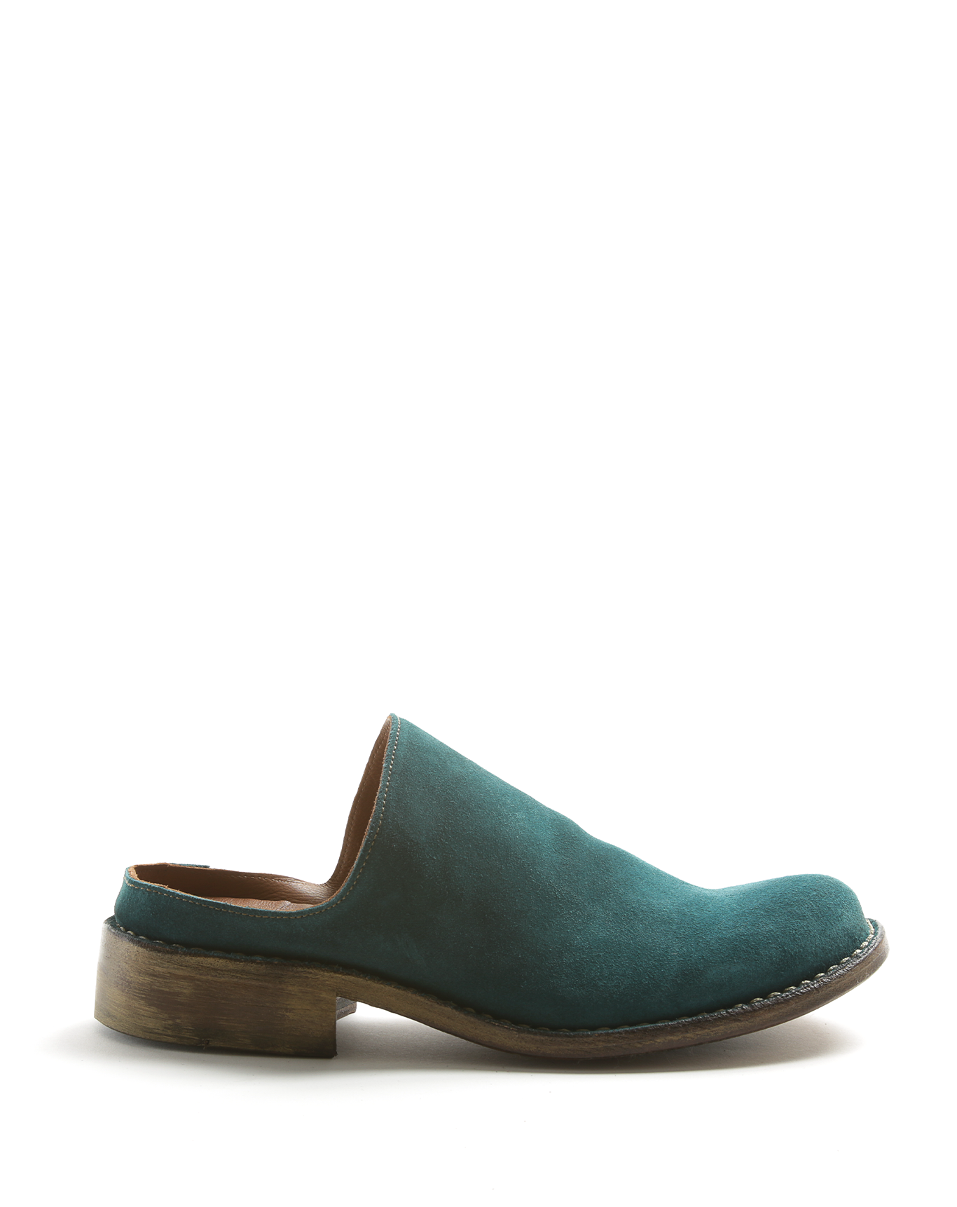 FREYA Petrol Suede Mules