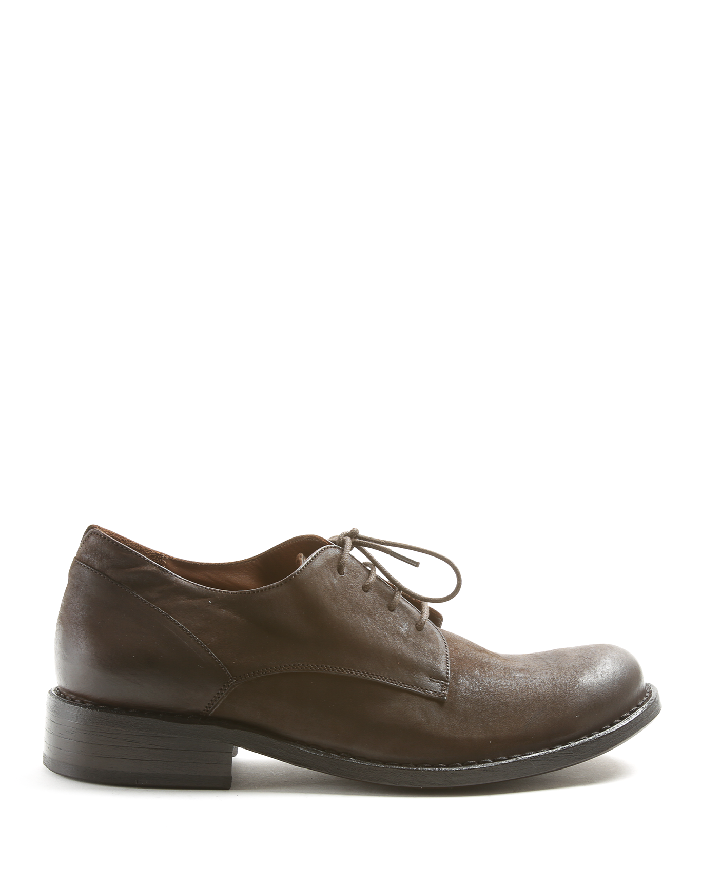 F-706 Coffee Leather Derby Shoes
