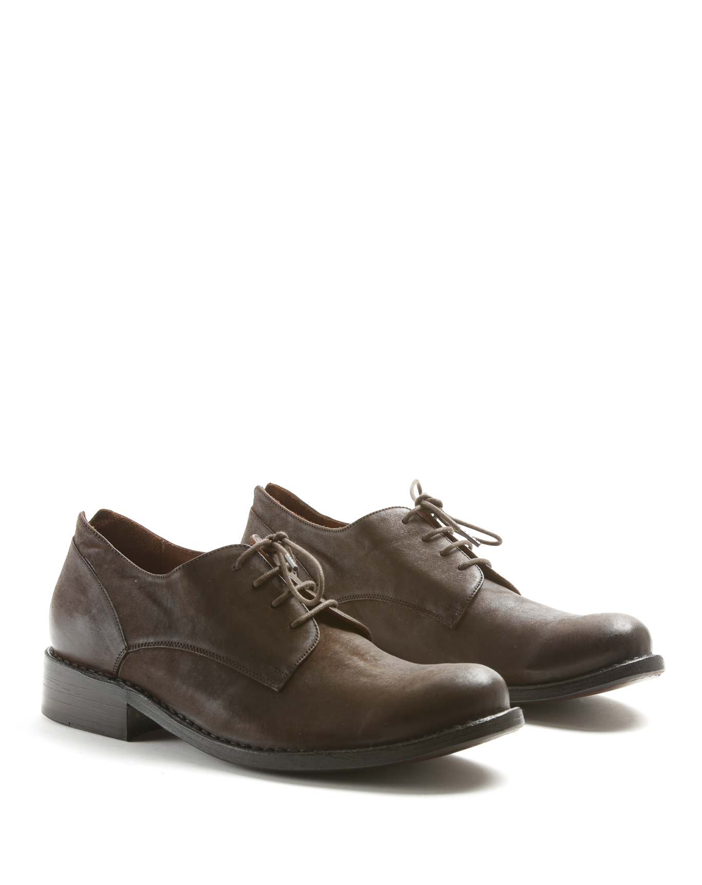 F-706 Coffee Leather Derby Shoes