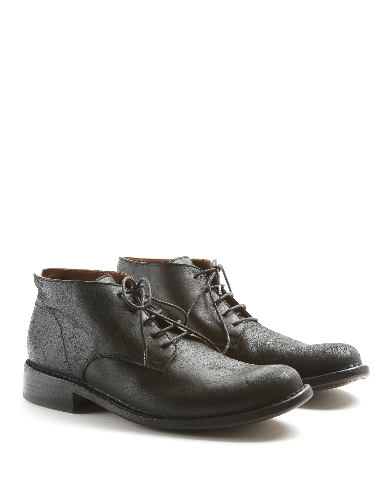 FEDD Black Leather Lace-up Boots