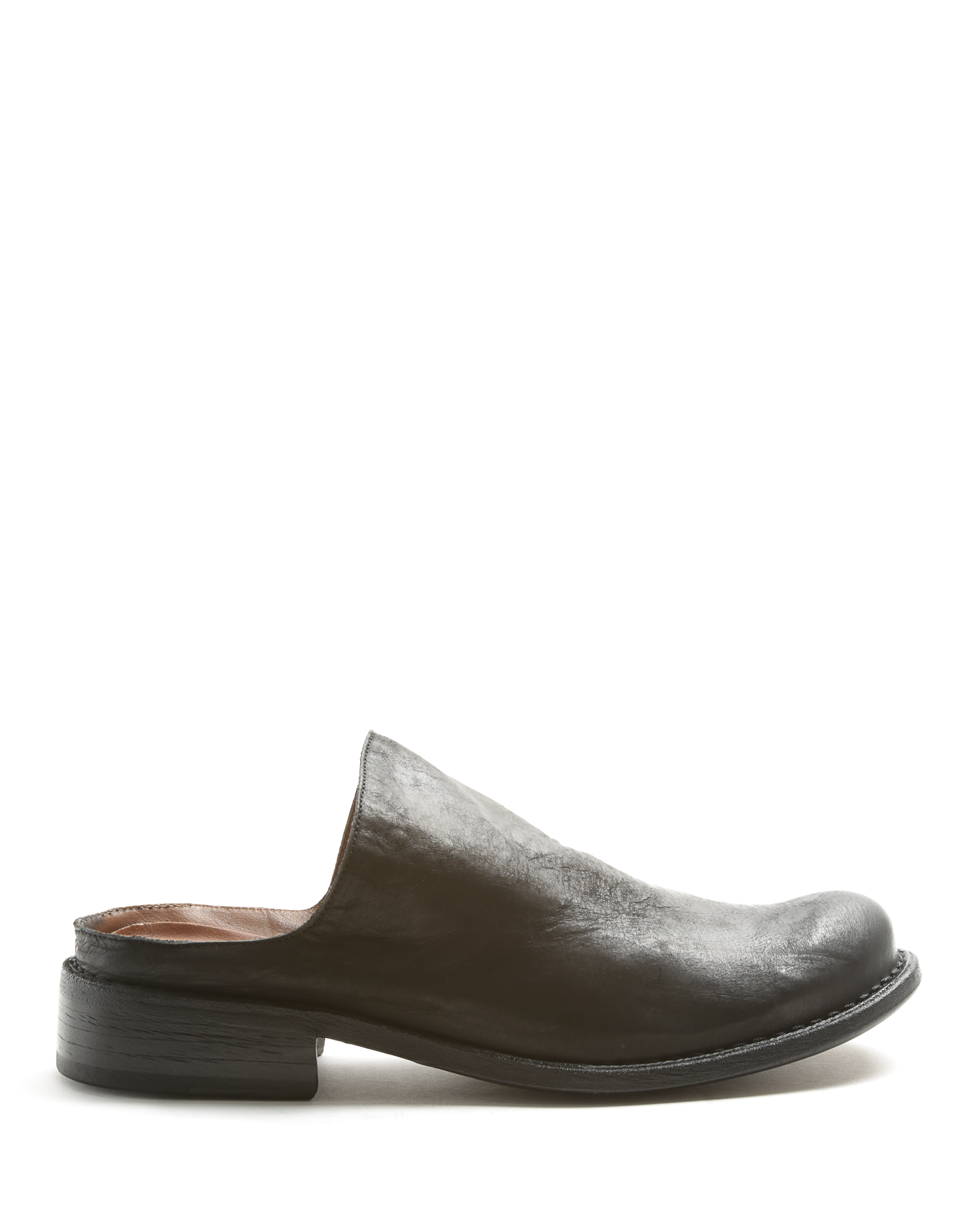 FREYO Black Leather Mules