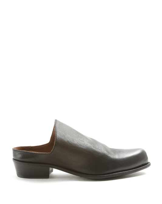 HERO Black Leather Sabot