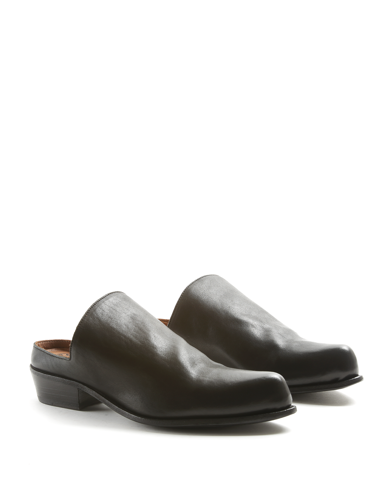HERO Black Leather Sabot