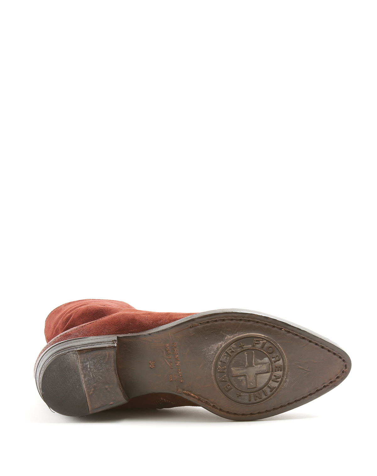HARI Deep Russet Brown Suede Boots