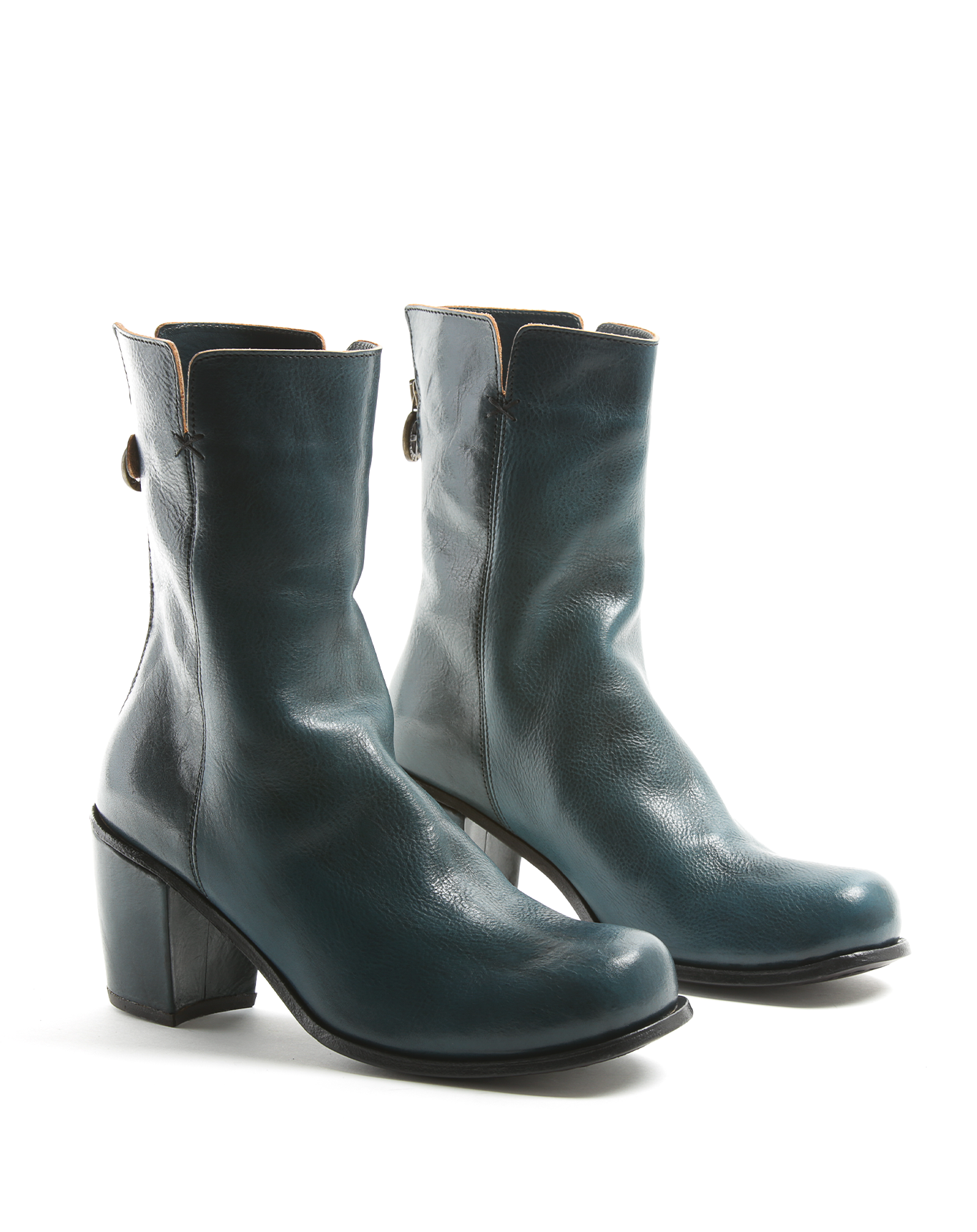 JONI Petrol Leather Boots