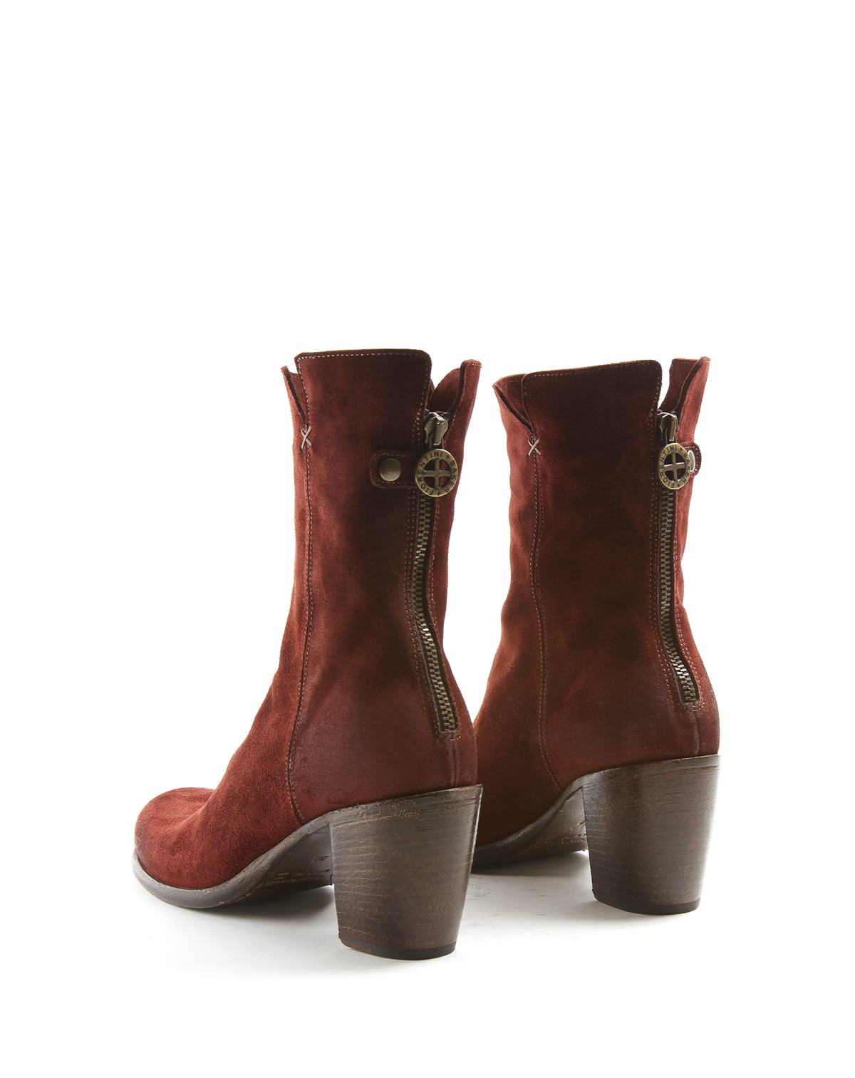 JOJO Deep Russet Brown Suede Boots